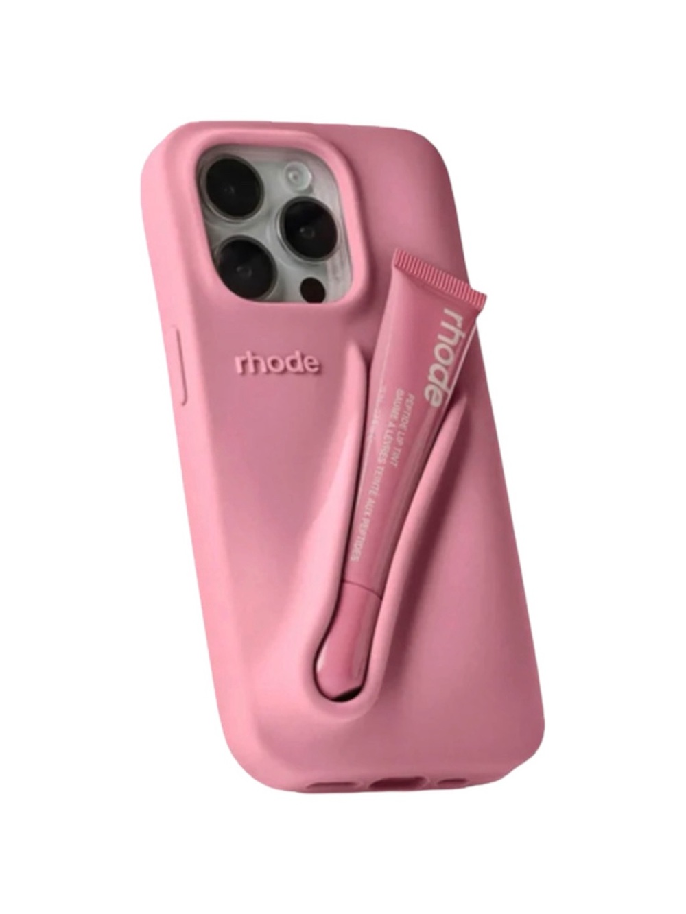 LNIB rhode iPhone 13 Pro Ribbon Peptide Lip Holder Silky Silicone Case - Picture 3 of 14